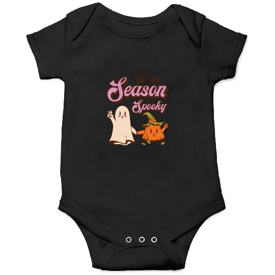 Cute Spooky Pumpkin Ghost Halloween Season Onesies