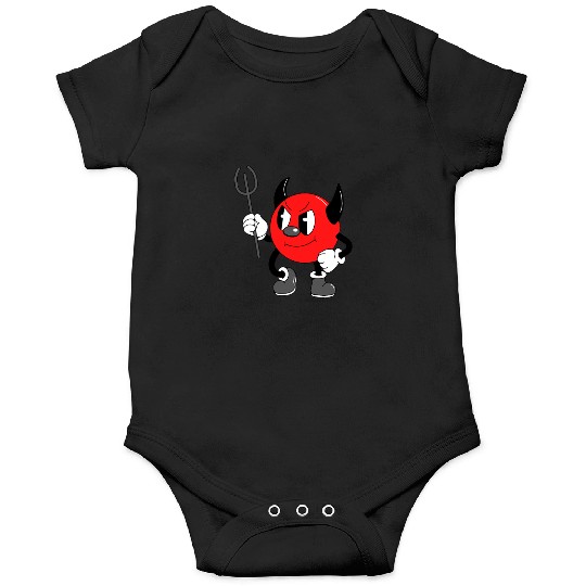little devil Halloween black Onesies