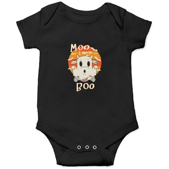 Moo I Mean Boo Trick Or Treating Cow Halloween Onesies