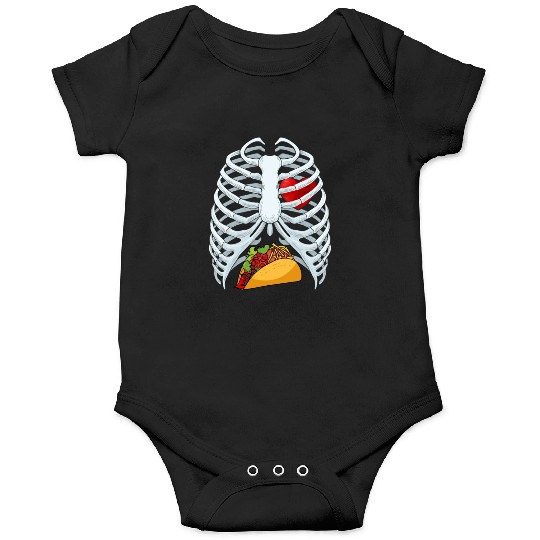 Funny Taco Skeleton Rib Cage Dad Halloween Costume Onesies