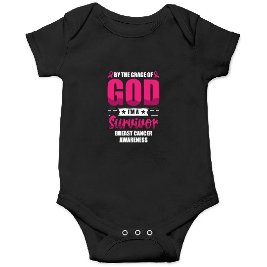 By The Grace Of God I'm A Breast Cancer Survivor Onesies