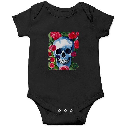 Skull and Roses - Garden Of Roses Onesies