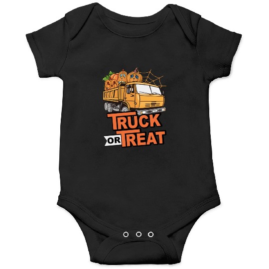 Funny Halloween Truck Or Treat Pumpkins Toddler Onesies