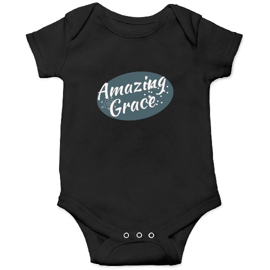 Amazing Grace Christian design Onesies