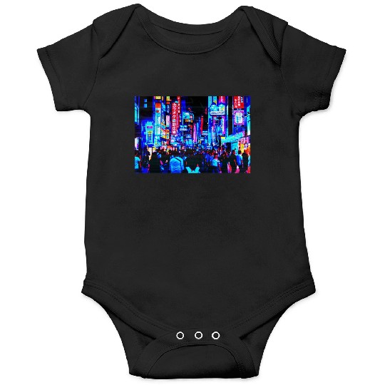 Japan City skyline Aesthetic Edit Onesies