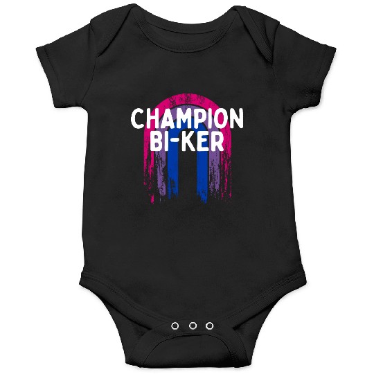 Champion Bi-ker Bisexual LGBTQ Bi Pride LGBT Onesies