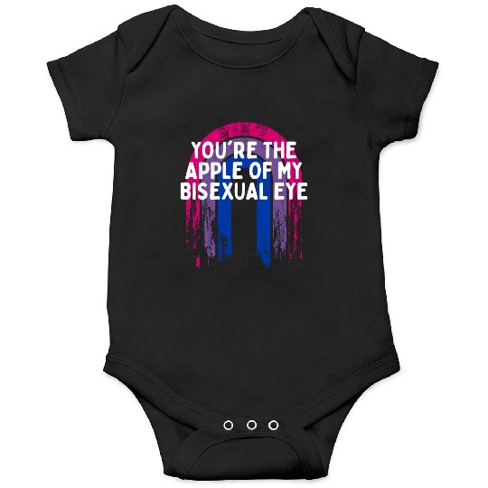 The Apple of my Bisexual Eye Bi Couples Bi Pride Onesies