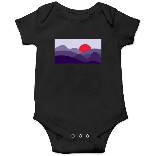 Minimalist Sun Cyber Grape Purple Onesies