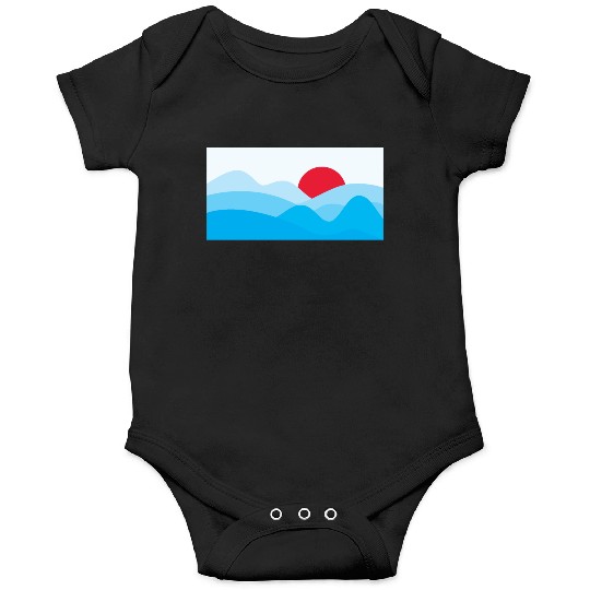 Minimalist Sun Light Blue Onesies