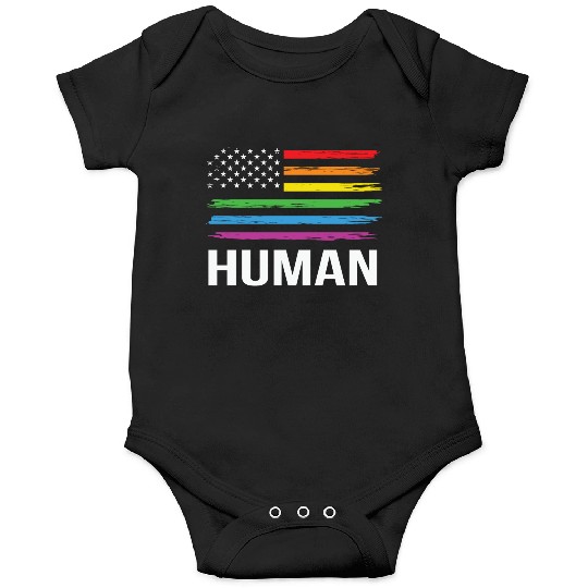 LBGT Flag Gay Pride Human Vintage Rainbow Onesies