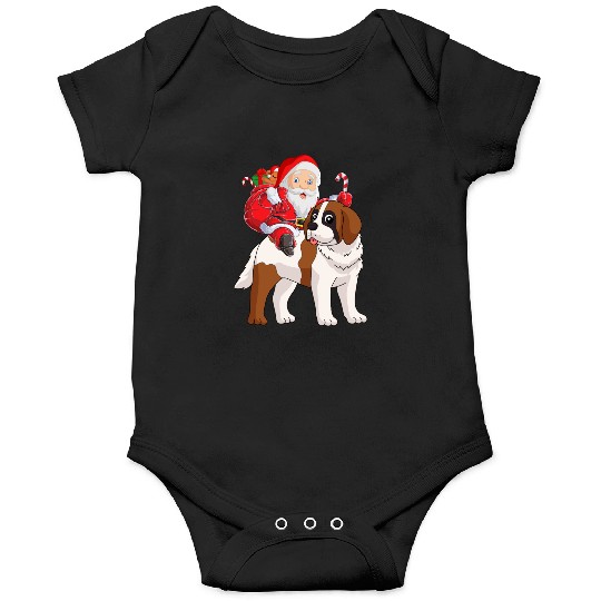 Saint Bernard Christmas Santa Claus Xmas Pajama Onesies