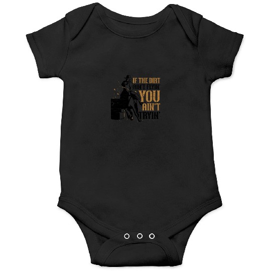 Barrel Racing Dirt Rodeo Equestrian Horse Barrel Onesies