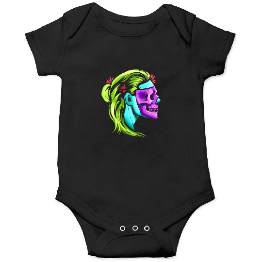 Female Skull Reaper Mask Day Of The Dead Onesies