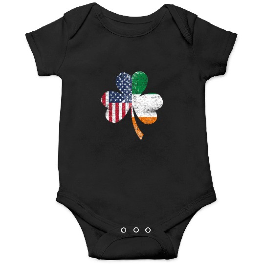 Shamrock Usa Flag Irish Ireland Onesies