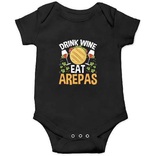 Arepas Lover Wine Drinking Hispanic Heritage Month Onesies