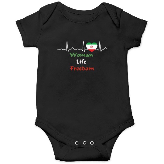 Iran - heartbeat, heart line, woman, life, freedom Onesies