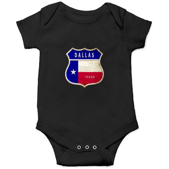 Dallas Texas crest flag design Onesies