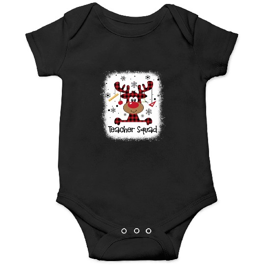 Bleached Teacher Squad Reindeer Funny Teacher Onesies