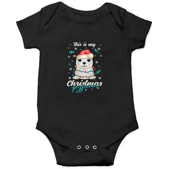 Winter Christmas Pyjama Seal Onesies