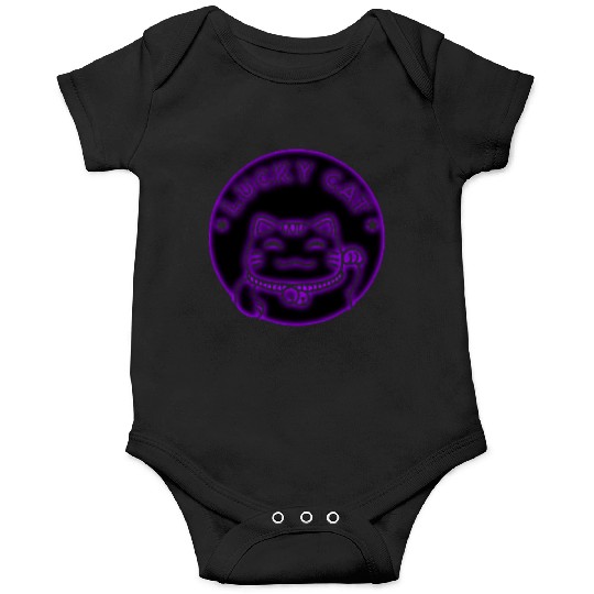 Purple neon lucky cat Onesies