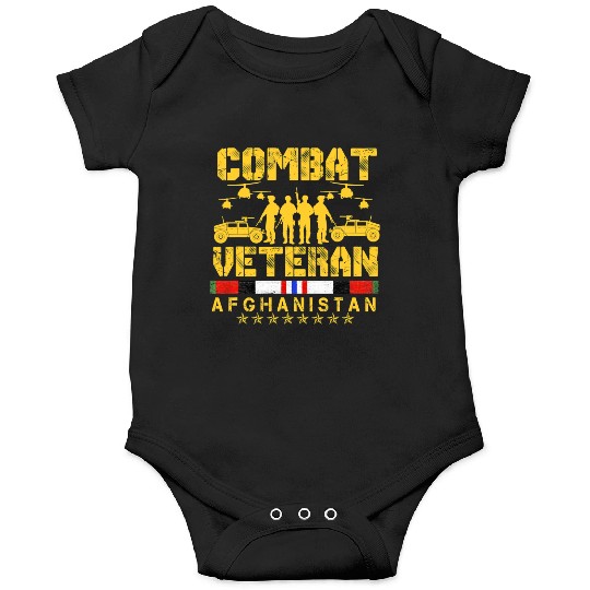 Combat Veteran Afghanistan Proud Us Onesies