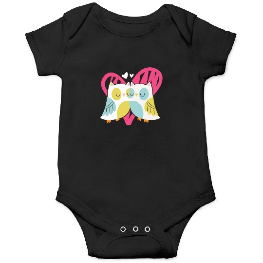 Owl Valentines Day Hearts Day Cupid Bird Lover Onesies