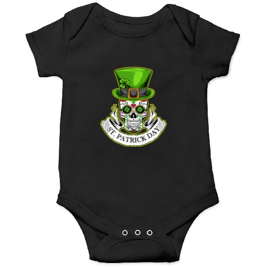 Sugar Skull | St Patrick Day | Lucky Charm Irish Onesies