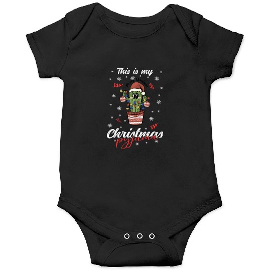 Winter Christmas Pyjama Cactus Onesies