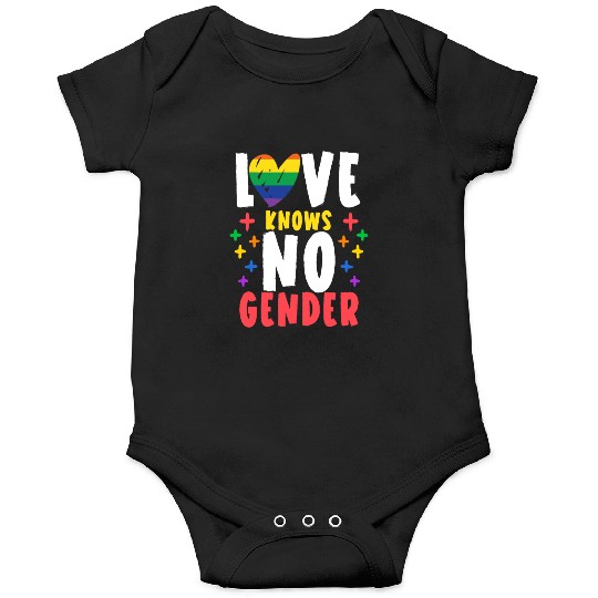 Love Knows No Gender Rainbow Pride Month Onesies