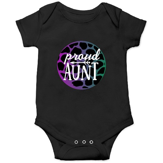 Purple Leopard Proud Aunt Onesies