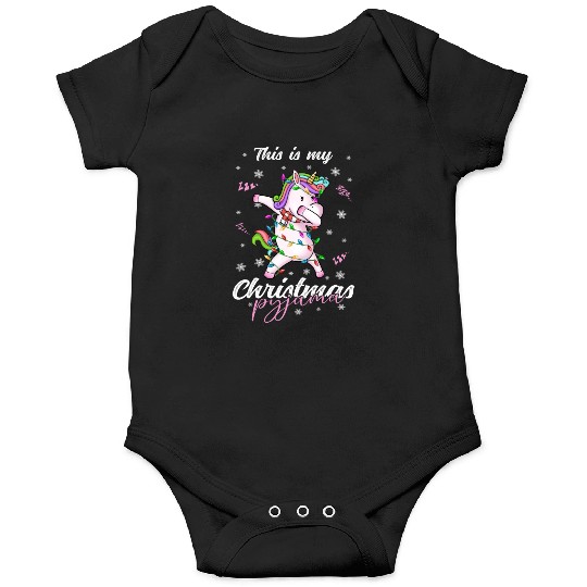 Winter Christmas Pyjama Unicorn Onesies