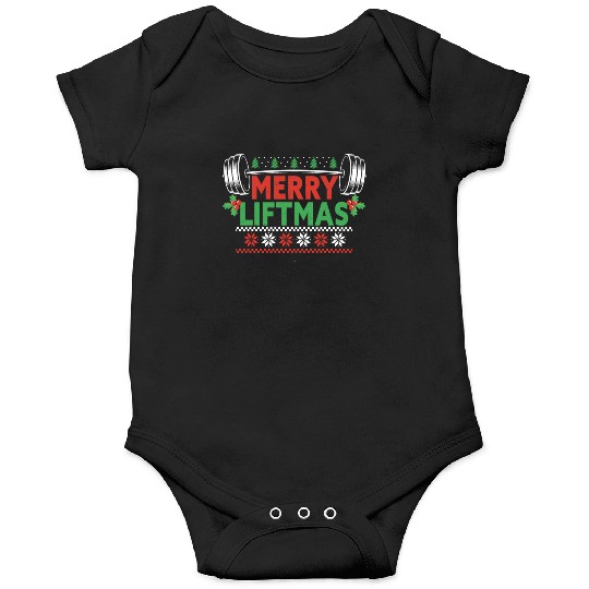 Merry Liftmas Christmas Bodybuilder Gym Workout Onesies