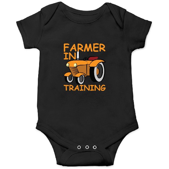 Funny Tractor Boy Farmer In Training Onesies
