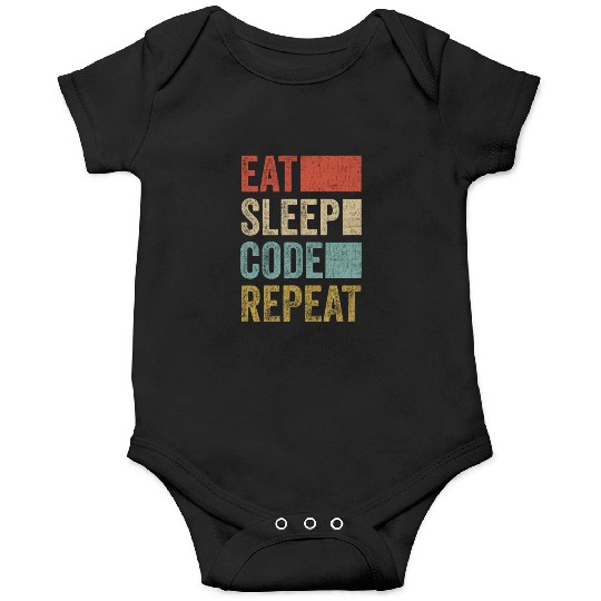 Software Developer Coder Retro Eat Sleep Code Onesies