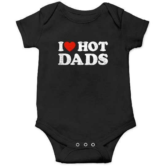 I Heart Hot Dads Outfit Y2K Adult Humor I Love Onesies