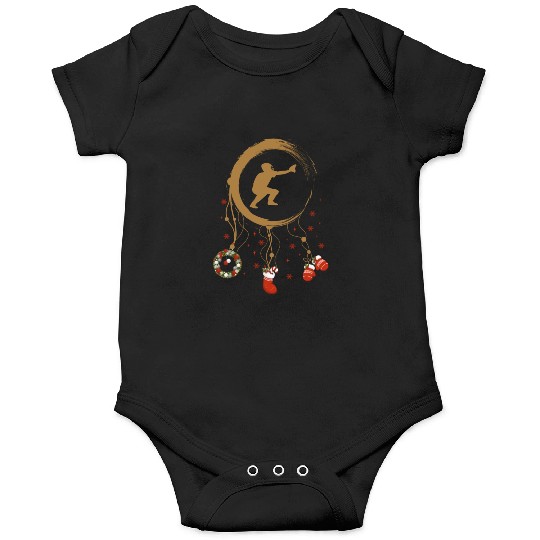 Winter dreamcatcher Christmas Baseball Onesies