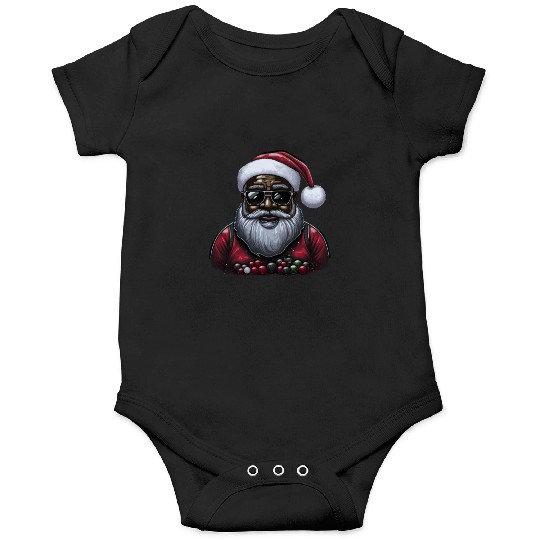 Black Santa, African American Santa Claus Onesies