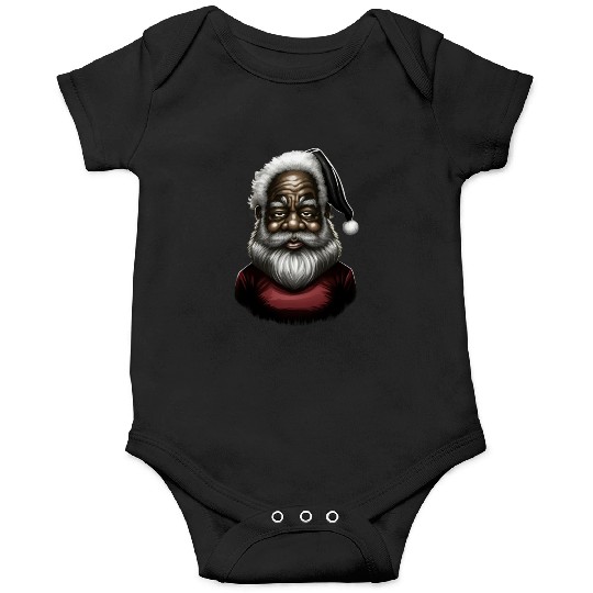 Black Santa, African American Santa Claus Onesies