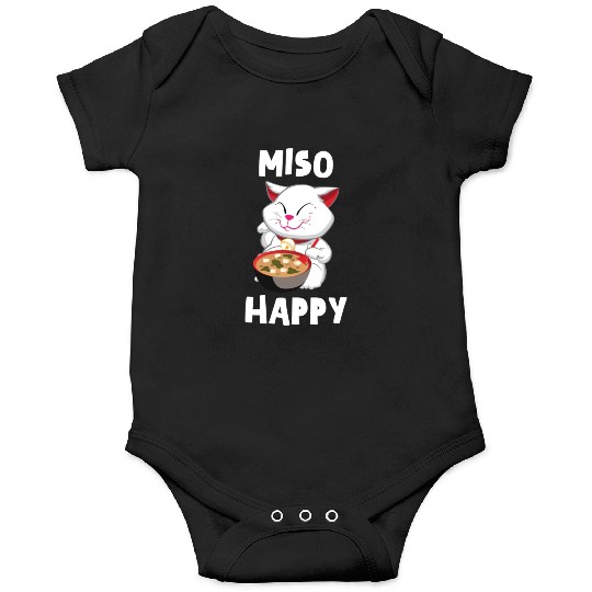 Miso Happy Funny Japanese Cat Miso Onesies