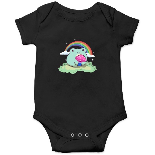 Bisexual Pride Bi Kawaii Frog Mushroom Cottagecore Onesies