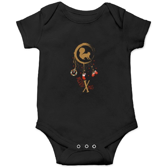 Winter dreamcatcher Christmas Squirrel Onesies