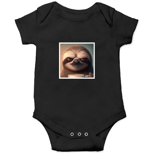 3d Sloth grumpy Coffee I hate people good morning Onesies