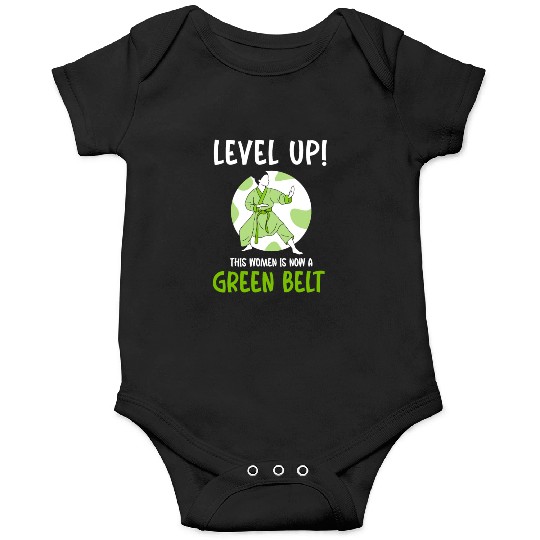 Level Up! This women is now a green belt Onesies