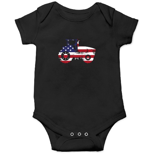 Farming Farmer American Flag Us Onesies