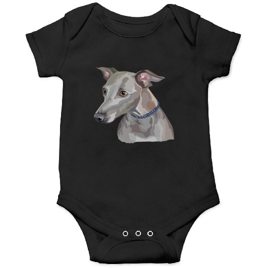 Cute Italian Greyhound Dog Watercolor Painting Onesies