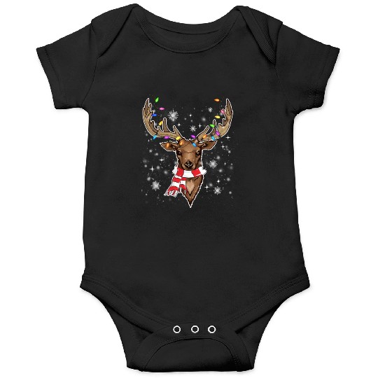 Reindeer Plaid Deer Buffalo Holiday Christmas Onesies