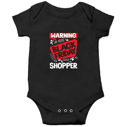 Warning Black Friday Shopper for Shopping Fans Onesies