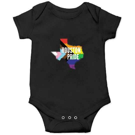 Houston Pride Gay Lesbian Queer Texas Rainbow Flag Onesies