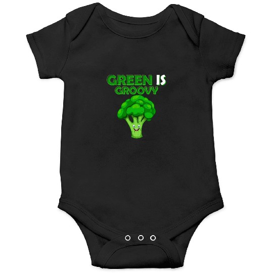 Green Is Groovy Vegetable Broccoli Onesies