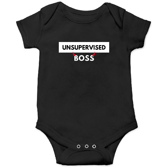 UNSUPERVISED BOSS FUNNY CUTE DESIGN Onesies